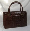 Very good quality mock crocodile bag in faux leather