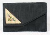 Vintage embroidered silk purse